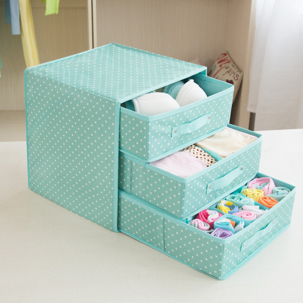 Heightened Drawer Socks Underwear Storage Box Home Mounted Bra Fabric Box Oxford Finishing Box Organizador de ropa interior caja Case Cloth