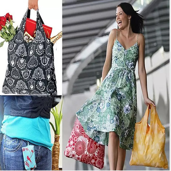 Newest Nylon Foldable Shopping Bags Reusable Storage Bag Eco Friendly Shopping Bags Tote Bags Free Shipping