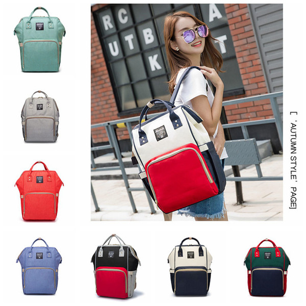 18 Color Mommy Diaper Bags New Multifunctional Backpacks Fashion Mother Backpacks Maternity Backpacks Mommy Changing Bags Home Storage 10pcs