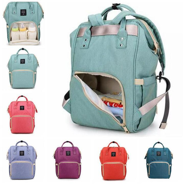 18 Color New Multifunctional Baby Diaper Backpack Mommy Changing Bag Mummy Backpack Nappy Mother Maternity Backpacks Home Storage Bags 3pcs