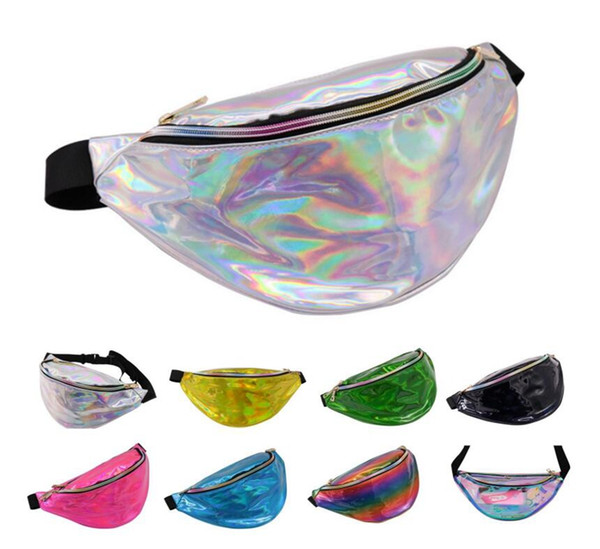 Fashion Glitter Lazer Waist Bags Outdoor Sports Bags Phones Mobiles Storage Bags Adults Should Messenge Cosmetic Purses