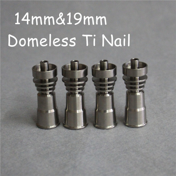 14mm&19mm Domeless Female Titanium Nail Electronic Temperature Controller Box For DIY Smoke with Ti Nail for glass bong vapor wax dry herb