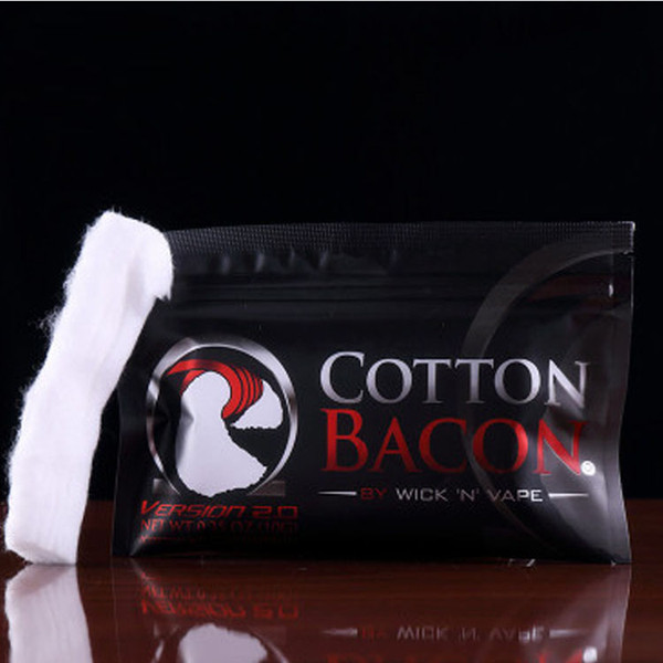 organic cotton USA bacon vape cotton 2.0 100% Pure Bacon Cotton By Wick N Vape For DIY Ecig RDA RBA Atomizers