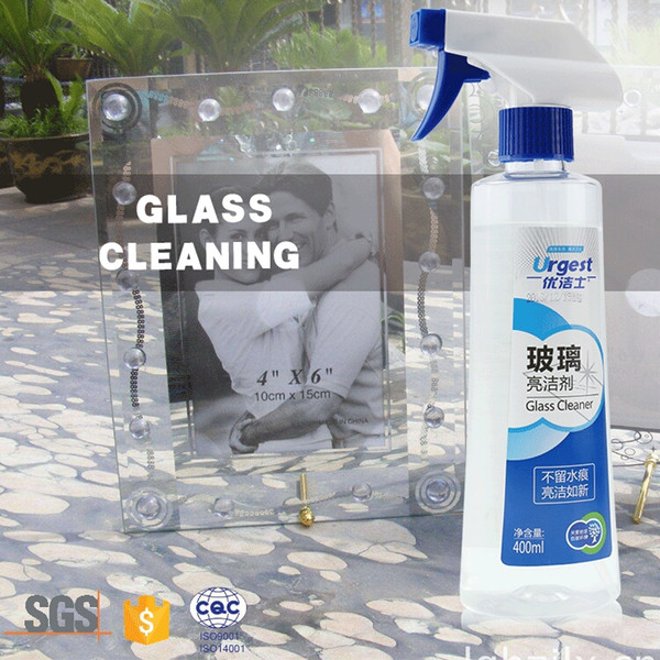 2018 Eco-friendly green formula double faced glass cleaner 400ml for glass cup ,desk,home window,car window