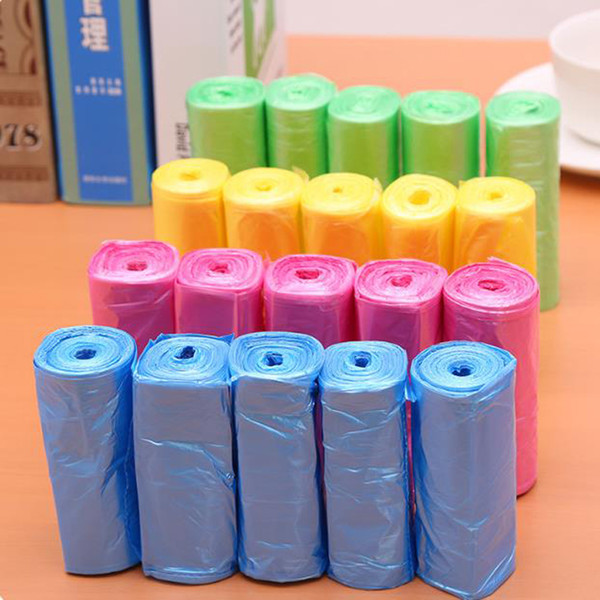 150 pcs/lot Good Qulity Colored Trash Bags,6 Colors Garbage Bag Storage,Plastic Waste Basket Bin Trash Holder,Kitchen Bucket Bag