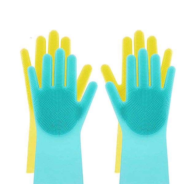 Silicone cleaning gloves magic washing gloves dishwashing gloves Household Cleaning Tools Dish Washing Safety and health kitchen