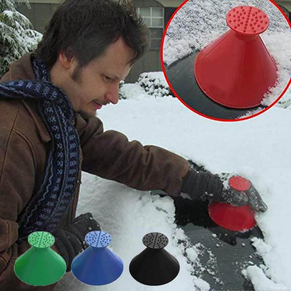 Miracle Scrape A Round Ice Scraper Car Windshield Snow Scraper Cone Shaped Ice Scrapers Simple And Easy To Get Snow Off Your Car toys