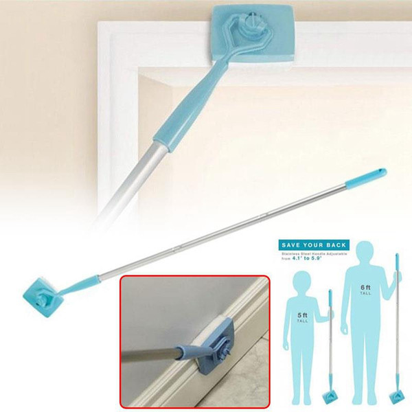 20pcs Baseboard Buddy Cleaning Mop Blue Plastic Steel White Mop Simply Walk Glide Extendable Microfiber Dust Brush Kids Bath Items