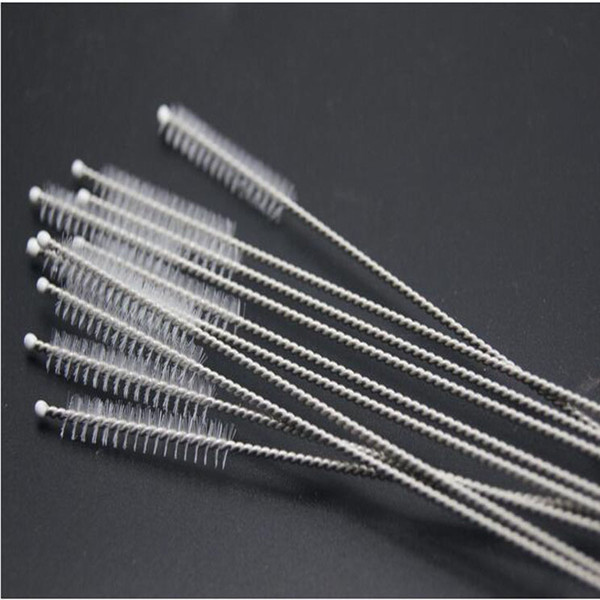 Nylon Straw Feeding bottle Cleaners Stainless steel Cleaning Brush Drinking Pipe Cleaners 170 mm Long DHL