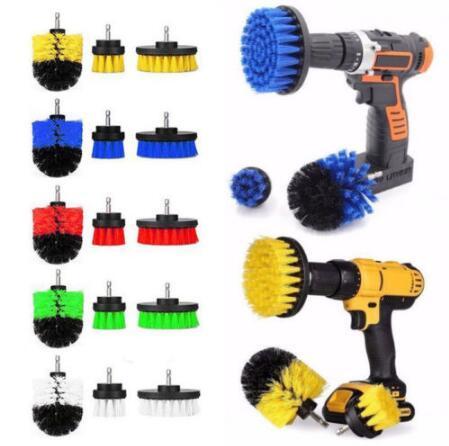 3pcs/set Power Scrub Brush Drill Cleaning Brush Bathroom Shower Tile Grout Cordless Power Scrubber Drill Attachment Brush Kit CCA10839 30set