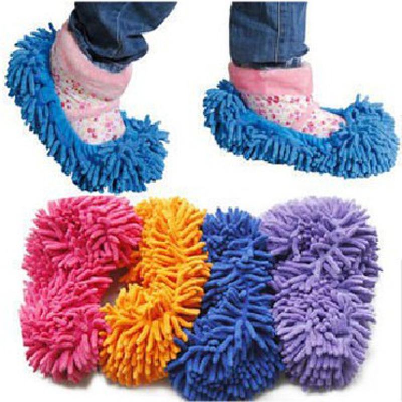 chenille shoes cover slippers set mop wigs clean shoes cover slippers Mops