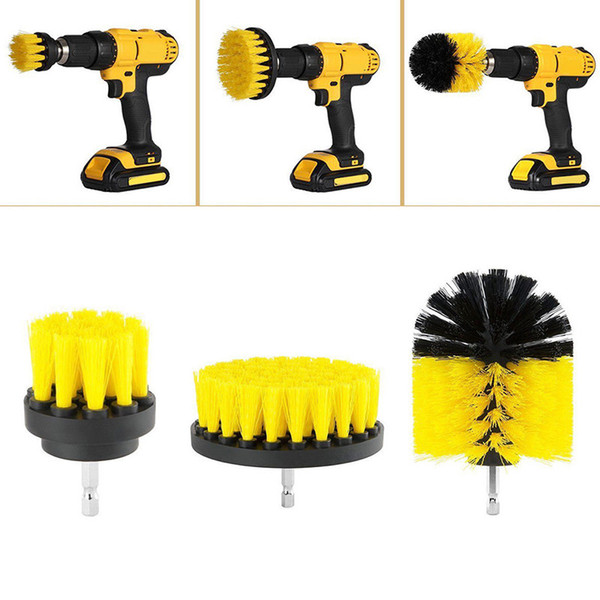 Tile Grout Power Scrubber Cleaning Brushes Cleaner Set For Electric Drills 3 pcs a set High Quality for Kitchen Bathroom