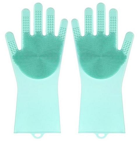 2019 Hot Sell New Double-sided Silicone Dish Washing Gloves Housekeeping Scrubbing Gloves Kicthen Cleaning Scrubber ANI-232