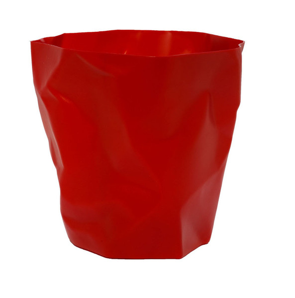 Wholesale-Modern Functional Crumpled Paper Shape / Texture Dust Bin, Trash Can, Waste Paper Basket , Storage Box, Collecting Box Plastic