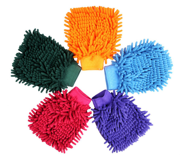 Hot sale Car Hand Soft Cleaning Towel Microfiber Chenille Washing Gloves Coral Fleece Anthozoan Car Sponge Wash Cloth Car Care Cleaning