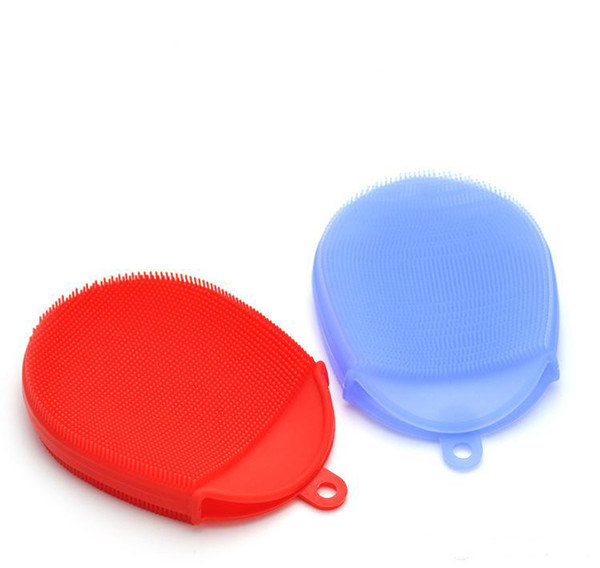 Silicone Dish Bowl Cleaning Brushes Scouring Pad Pot Pan Wash Brushes Cleaner Kitchen Dish Washing Brush Kitchen Tool 100PCS