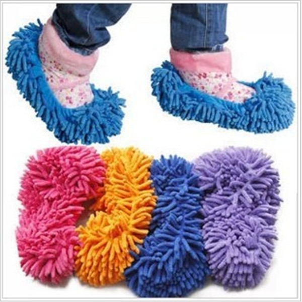 chenille shoes cover slippers set mop wigs clean shoes cover slippers Mops