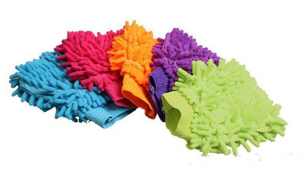 10 batch, high density fiber microfiber chenille wash mitt mitts towel clean gloves