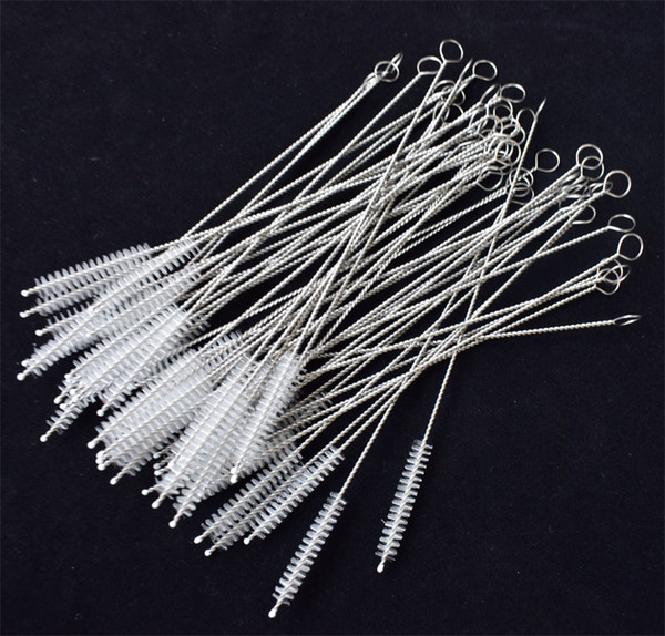 17.5cm stainless steel straw brushes Wash Drinking Pipe Straw Brushes Brush Cleaner Straw Cleaning Brush