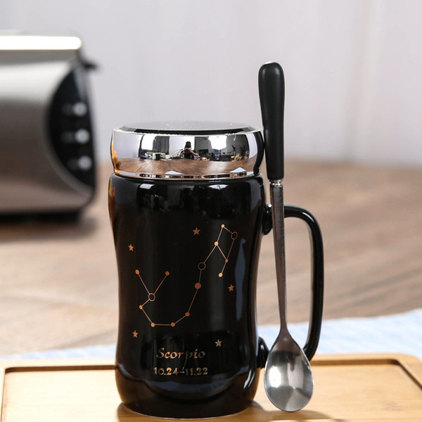 2019 Free Shipping Top Fashion Creative 12 Constellation Mug 445ml Home Ceramic Cup Coffee Milk Tea Drinkware Novetly 1pc Gifts Hot Sale