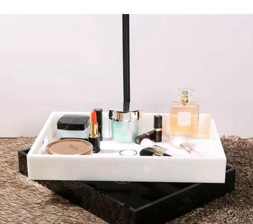 2019 Arrival Classic Logo Organizer Tray Women Jewelry Display Cosmetic Makeup Storage Tray high quality Acrylic Big Tray Vip gift