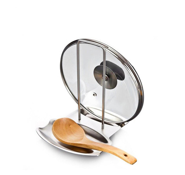 Stainless Steel Pan Pot Rack Cover Lid Rest Stand Spoon Sponge Holder Stove Rests Organizer Storage Kitchen Goods Accessories