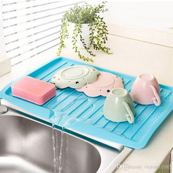 New Drain Rack Kitchen Plastic Dish Drainer Tray Large Sink Drying Rack Worktop Organizer drying rack for dishes cup