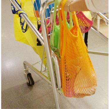 2019 dhl Fashion String Shopping Fruit Vegetables Grocery Bag Shopper Tote Mesh Net Woven Cotton Shoulder Bag Hand Totes Home Storage Bag