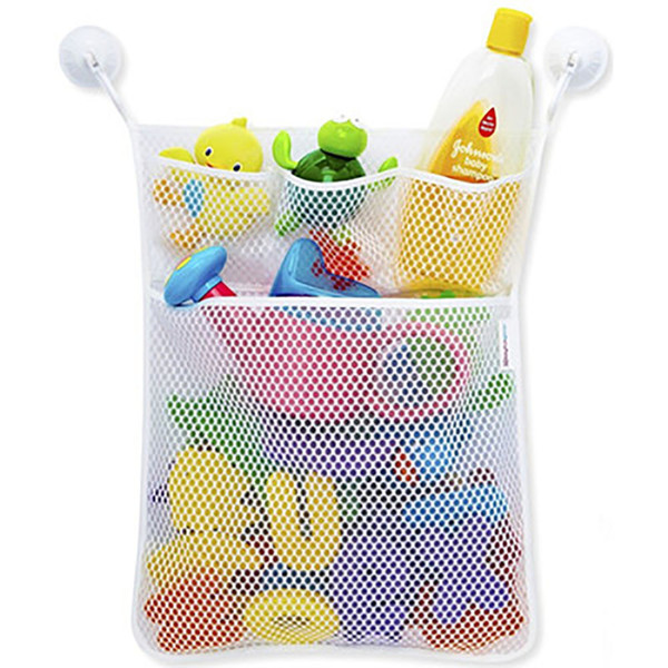 Practical Baby Toy Mesh Wall Hanging bags Storage Bag Bath Bathtub Doll Organize Rack Cabinet Hanging Multi-layer Pockets