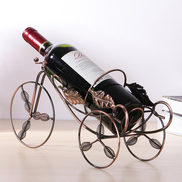 Tabletop Wine Rack European Maple Leaf Wine Rack Retro Wrought Iron Home Decoration Creative Wine Rack