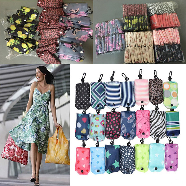 Reusable Shopping Bag 40*60cm Nylon Foldable Storage Bag Eco Friendly Organization Bags Tote Bags HH7-1110