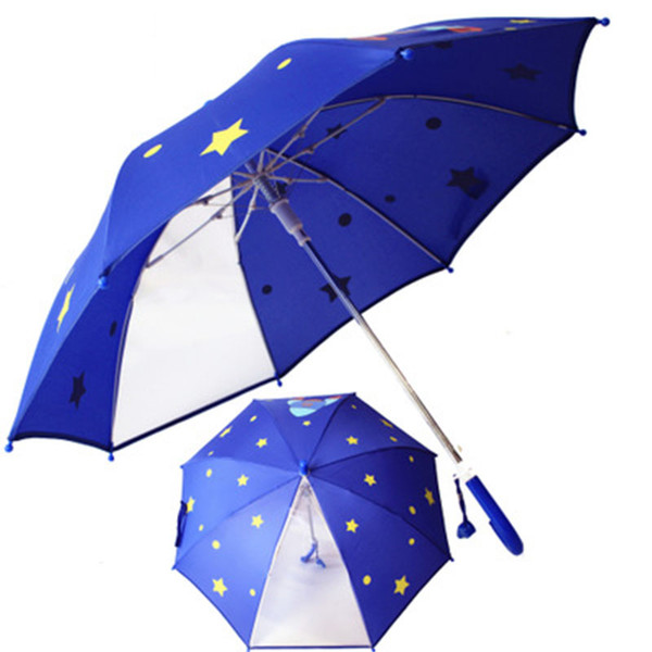 Cartoon Automatic Kids Umbrella Creative Cute Folding Stereo Transparent Cartoon Umbrella Semi-Automatic Straight Umbrella Fiber Skeleton 57