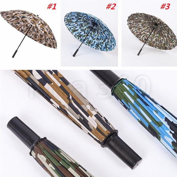 Hot handle umbrella camouflage umbrellas outdoor flood-resistant double-layer durable sunscreen umbrellas golf business umbrella 4796