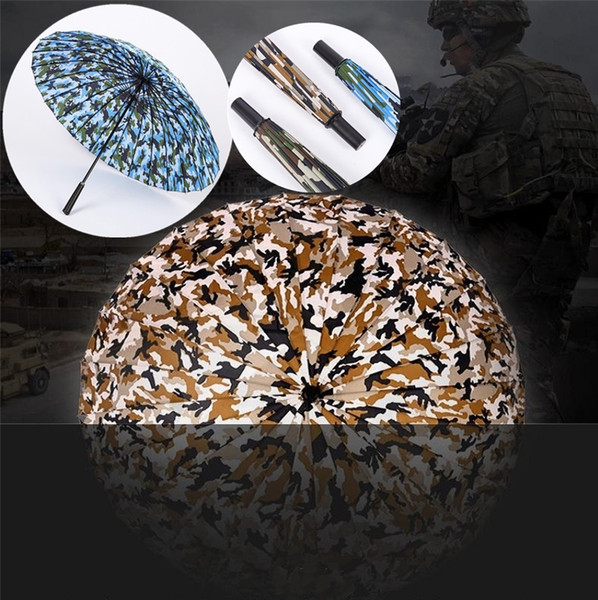 Hot handle umbrella camouflage umbrellas outdoor flood-resistant double-layer durable sunscreen umbrellas golf business umbrella 4796