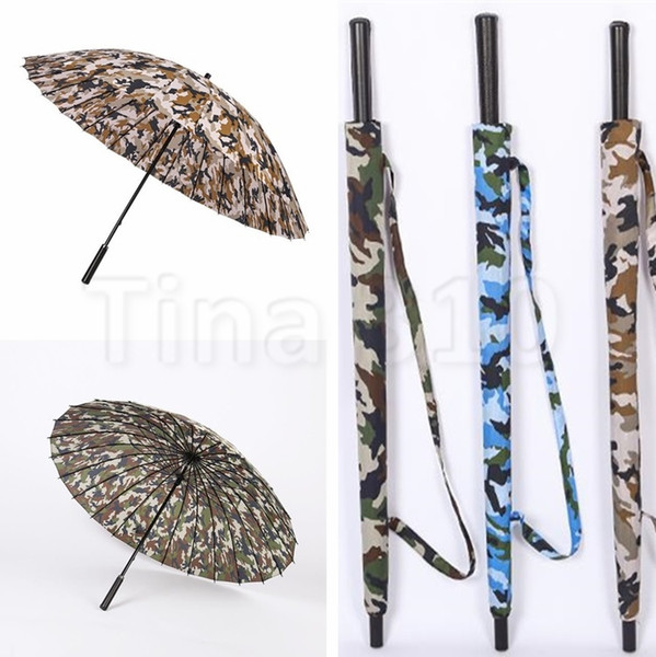 Hot handle umbrella camouflage umbrellas outdoor flood-resistant double-layer durable sunscreen umbrellas golf business umbrella 4796