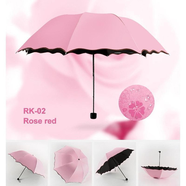 Magic Blossom Flowers Cute Folding Windproof Umbrella Anti-UV Sun/Rain Umbrella Dual Umbrella Dropshipping