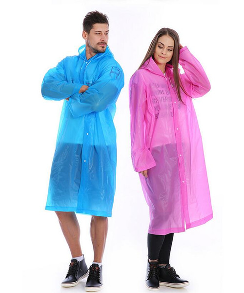Fashion EVA Women Raincoat Thickened Waterproof Rain Coat Women Clear Transparent Camping Waterproof Rainwear Suit