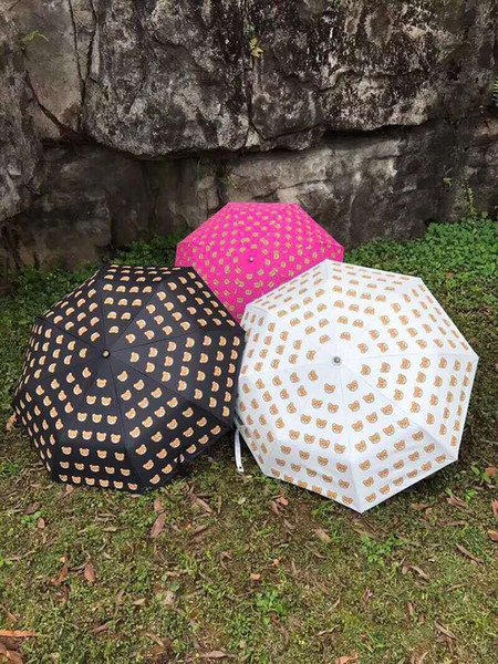 Luxury Classic Plaid Women 3 Fold Umbrella Camellia Plaid Parasol Sunshade Rain UV Sun Umbrella for Men Women zdl 89.