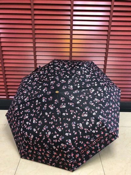 New fashion Luxury Camellia Flower Umbrella Women 3 -Fold UV Shade Protection Sunny And Rainy Umbrella ZDL 1889