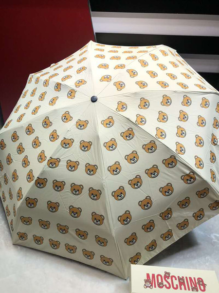 Luxury Umbrellas Bear Printed Umbrella Portable Windproof Folding Umbrella Short Handle Rain Protection Umbrella For Shadow zdl 89.