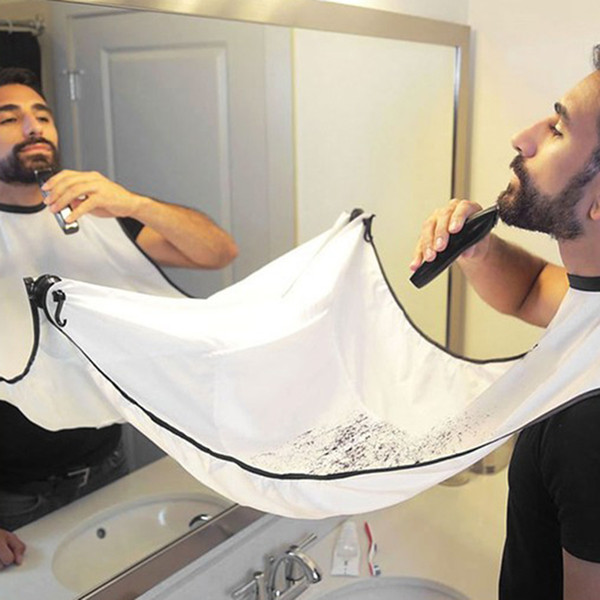 Beard Shave Apron Gather Cloth Hair Cut Catcher Apron Bib Apron with Two Suction Cups Cleaning Protecter For Man Father Boyfriend Brother