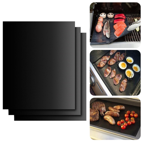 Set of 3 BBQ Grill Mats Grilling Sheets Includes Grill Mat Non Stick Grill pad For Gas Grill, Electric, Charcoal and Smoker