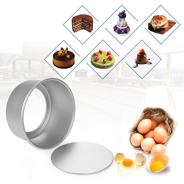 Aluminum Alloy Round Cake Mould Chiffon Cake Baking Pan Pudding Cheesecake Mold Set with Removable Bottom