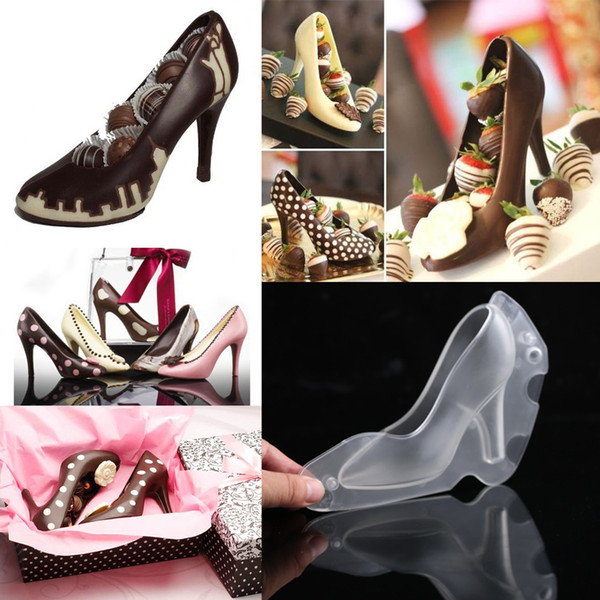 2017 3D Stereo Chocolate Mold High Heels Chocolate Mold Jelly Candy DIY Hand Baking Cake Mold