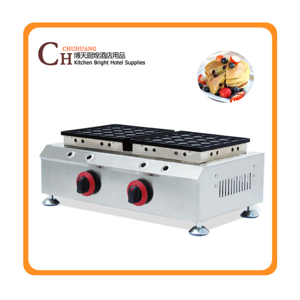 Commercial 25+25 holes Gas Poffertjes grill machine,cast iron poffertjes pan