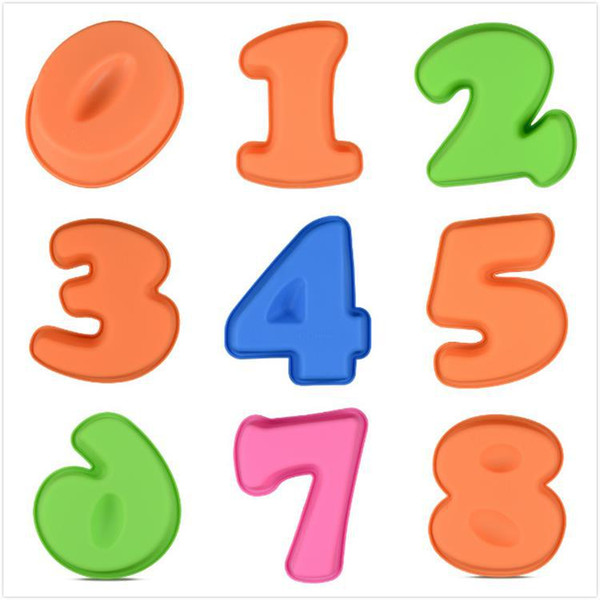 DIY Arabic Numbers Cake Silicone Model DIY Birthday Cake Mold Creative Bakeware Mould Cake Baking Pastry Tools Hot Sale