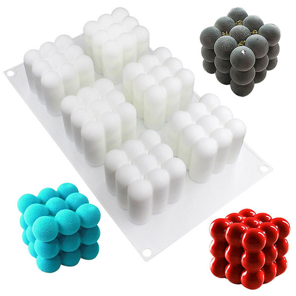 Magic Cube Shape Cake Silicone Mold DIY Mousse Silicone Model Creative Bakeware Mould Cake Baking Pastry Tools Hot Sale