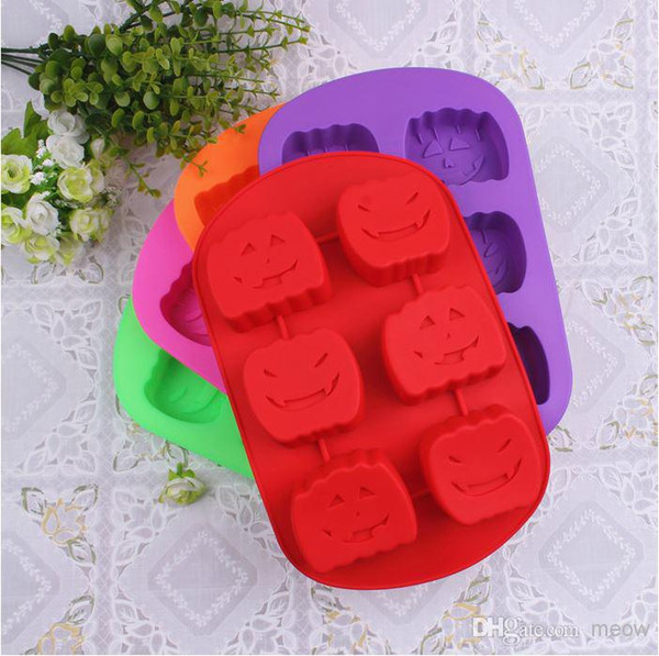 Pumpkin Silicone Witch Hat Cake Mold Chocolate Mould 6 Cells Quality Ice Tray Cake Tools FDA Level