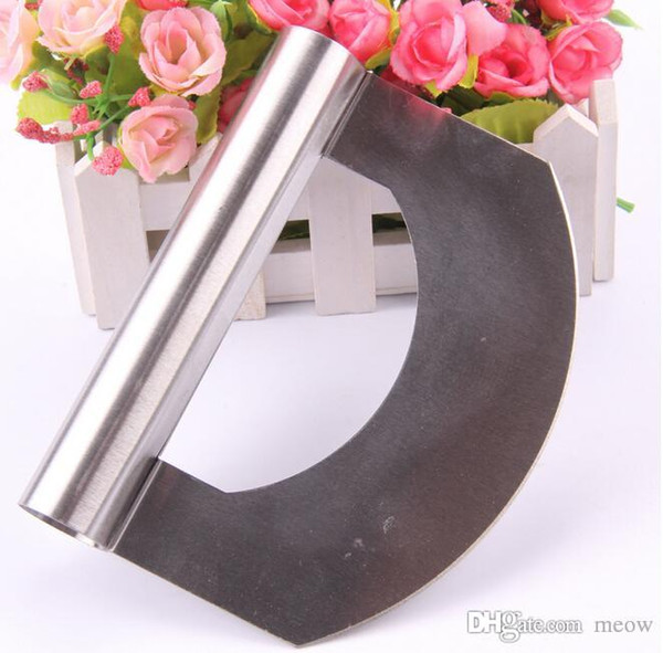 Stainless Steel Scraper Cream Butter Blade Cleaner Paste Flour Cake Tool With Handle Baking Cleaning Tools Pizza Cutter