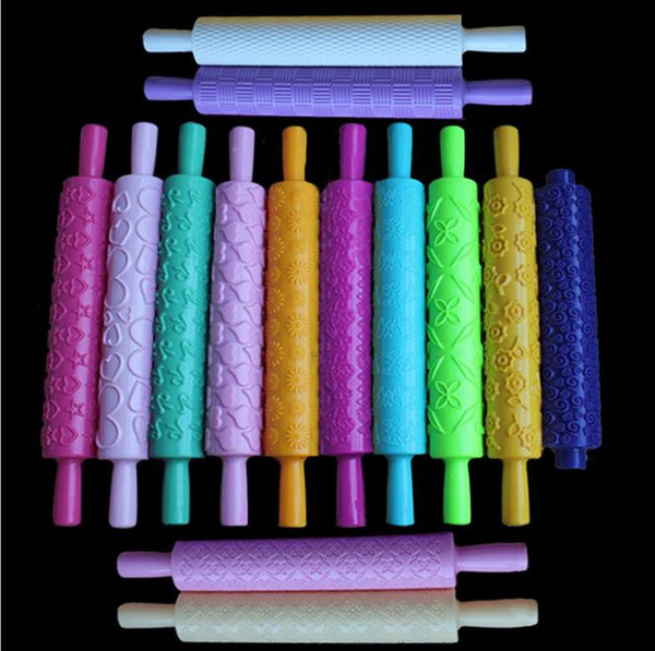 Rolling Pins Patterns Embossing Cake Decoration Pattern Press Mold Embossing Rolling Pins Baking Tool Creative Bakeware